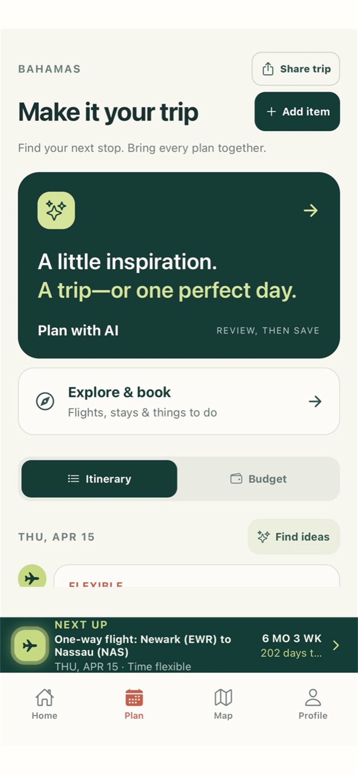 Getreep trip planning tools